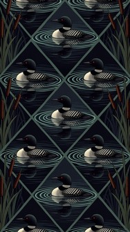 Loon Pattern Background Free Moonlit Loon Pattern Image - Loon, Pattern, Seamless | Download at ...