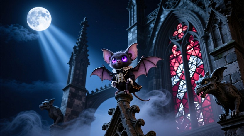 Moonlight Window Bat Free Moonlit Bat Spire Image - Bat, Gothic, Moonlight | Download at ...