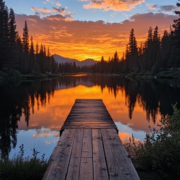 Free Sunset Lake View Image - Sunset, Lake, Forest | Download at StockCake