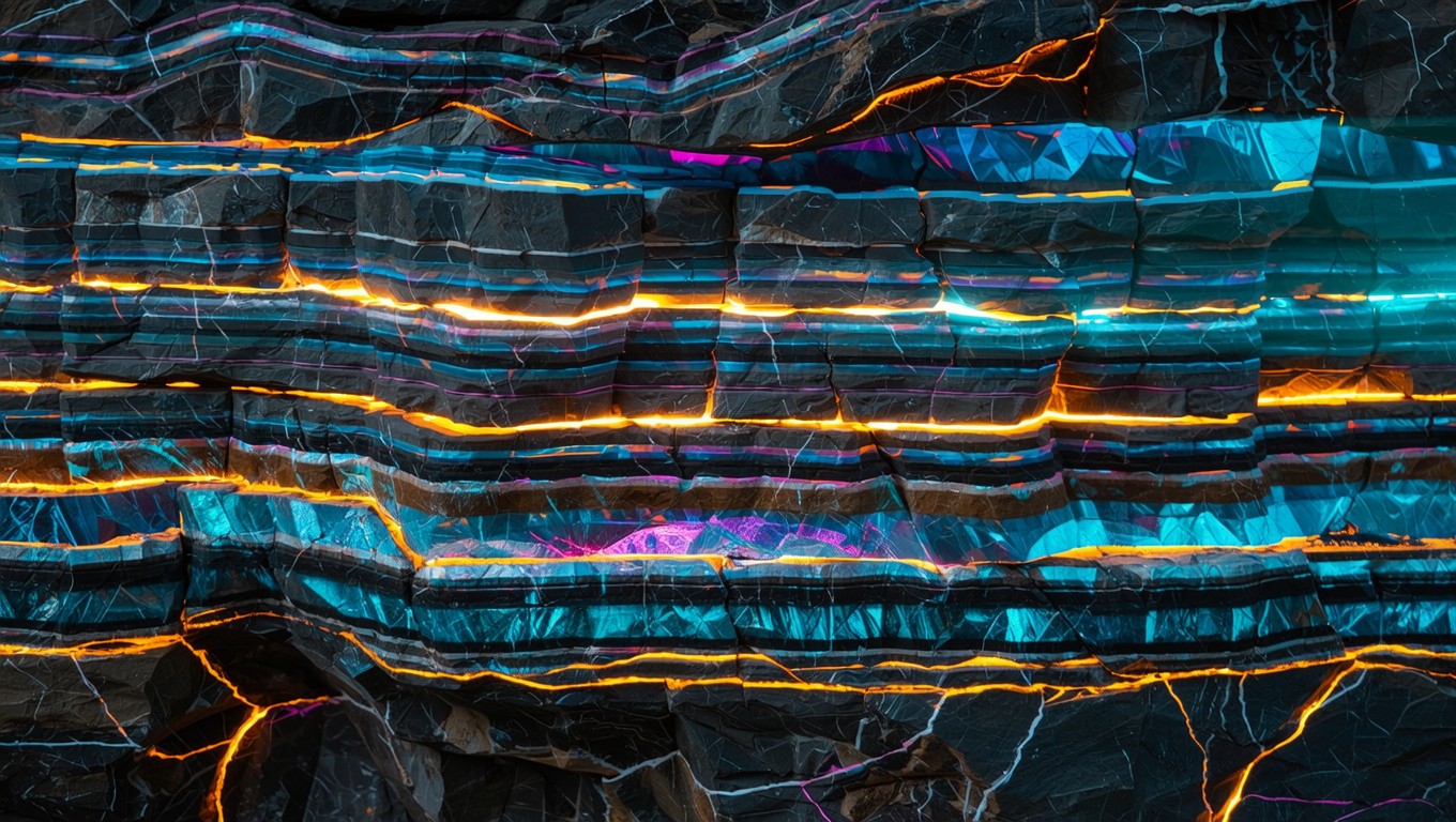 Free Glowing Crystal Veins Image - Cyberpunk, Neon, Rock | Download at ...