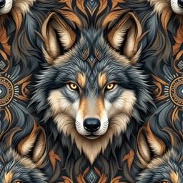 Free Mystical Wolf Pattern Image - Wolf, Tribal, Pattern | Download at ...