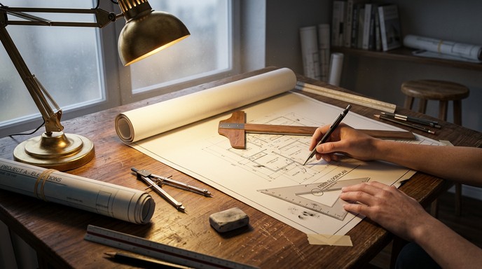 Free Architectural Drafting Workspace Image - Architectural, Drafting ...