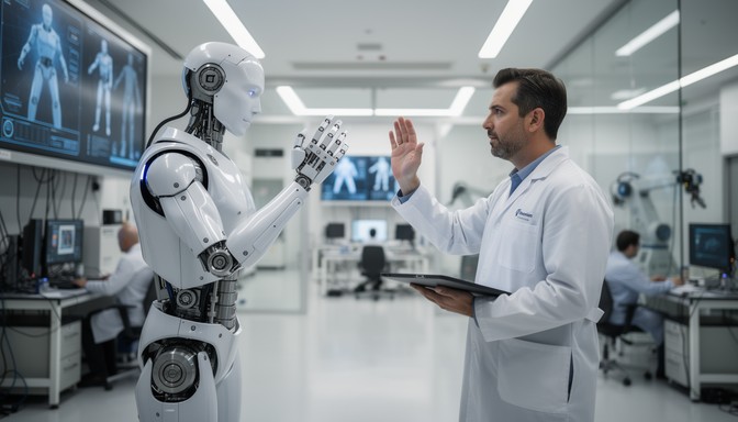 Free Human Robot Interaction Image - Robot, Scientist, Laboratory ...