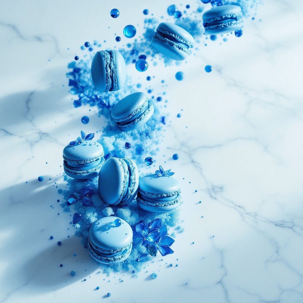 Floating Macaron Free Floating blue macarons Image - Macarons, Blue, Floating | Download ...