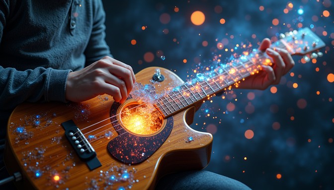 Free Magical Guitar Transformation Image - Magical, Guitar, Music ...