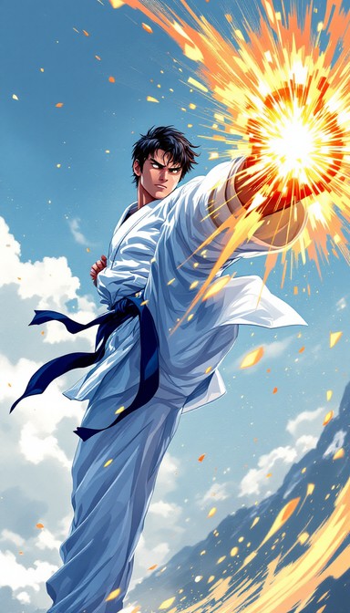 Free Explosive Aerial Kick Image - Martial, Kick, Anime | Download at ...