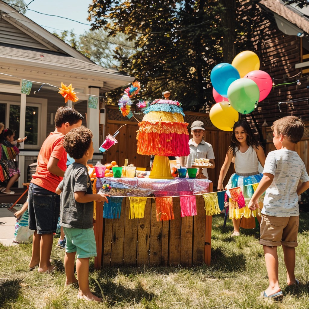 Free Festive Backyard Party Image - Celebration, Children, Balloons ...