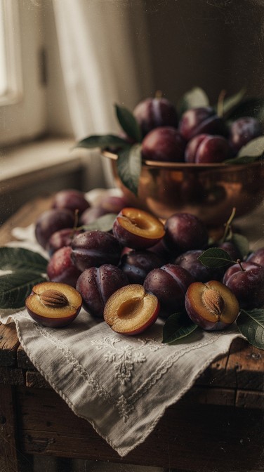 Download Basket of Plums Image - Plums, Basket, Rustic | StockCake