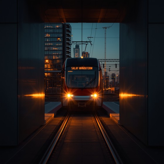 Free Sunset Tram Journey Image - Tram, Sunset, Urban | Download at ...