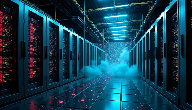 Free Neon Server Corridor Image - Cyberpunk, Server, Datacenter ...