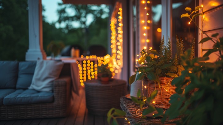 Free Twilight Patio Dreams Image - Patio, Lights, Dusk | Download at ...