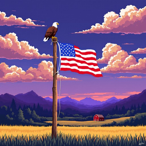 Free Patriotic Pixel Pride Image - Eagle, Flag, Pixel | Download at ...
