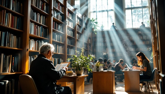 Individual Library Free Sunlit Library Sanctuary Image - Library, Sunlight, Books ...
