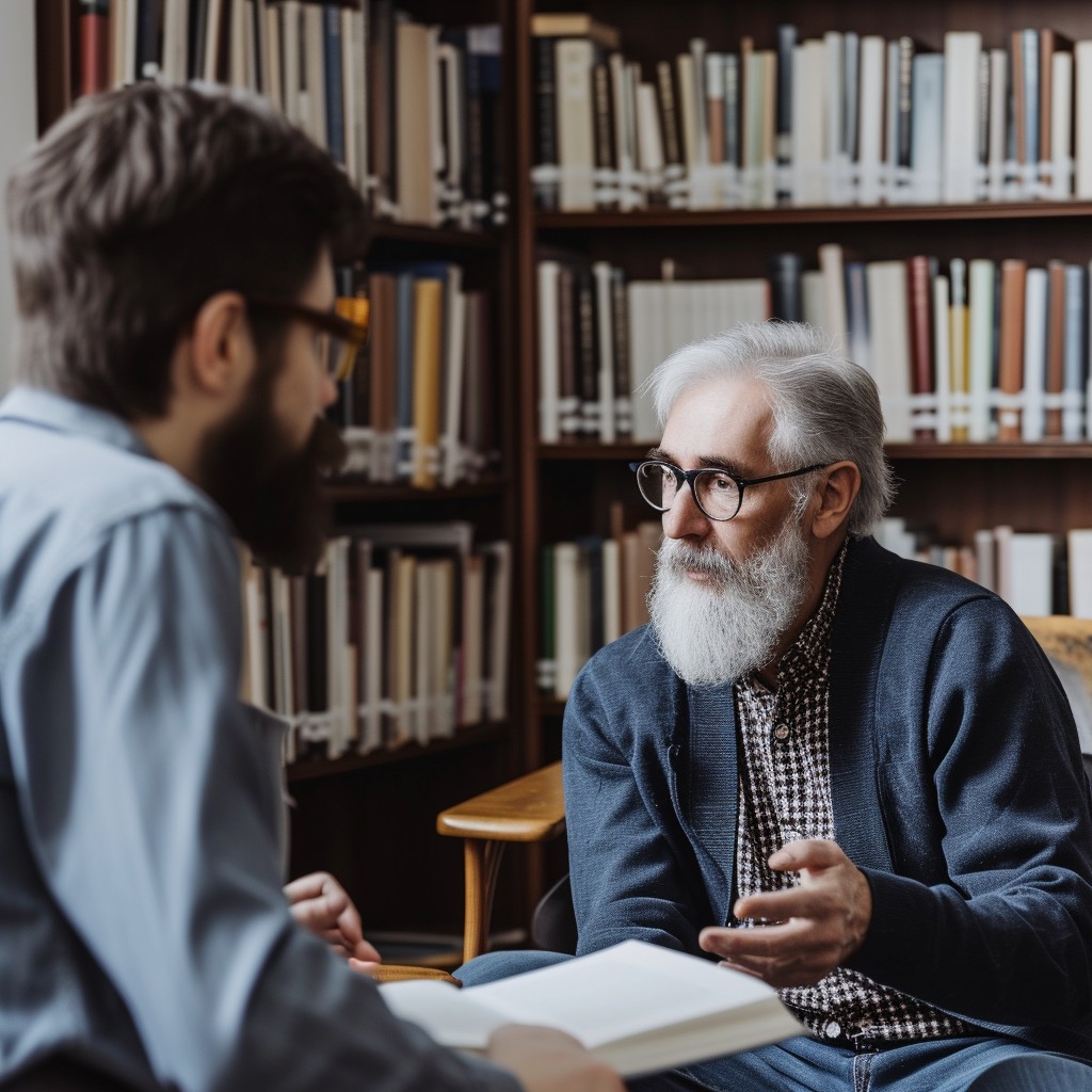 Frantic Discussion Free Intense discussion moment Image - Discussion, Library, Conversing ...