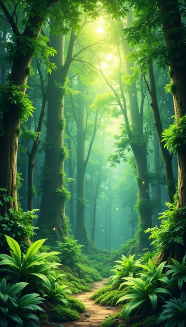 Free Enchanted Forest Path Image - Forest, Path, Sunbeams | Download at ...