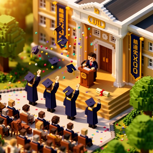 Graduation 3d Gold Free Graduation Day Celebration Image - Graduation, Voxel, 3d ...