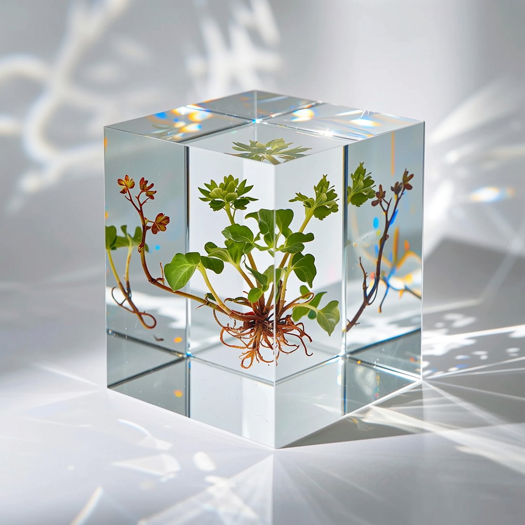 Free Botanical Crystal Cube Image - Botanical, Glass, Cube | Download ...