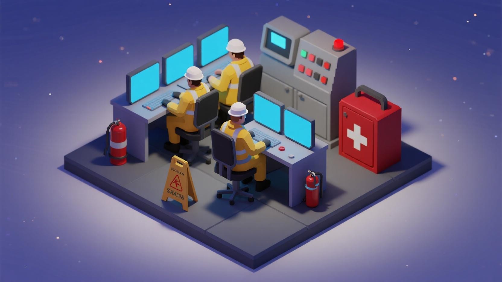 Safety Controller Animation Free Safety Control Center Image - Isometric, Pixel, Safety | Download ...
