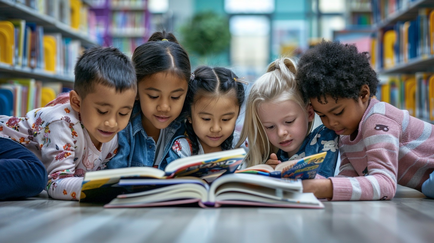 Free Kids Enjoying Reading Image - Children, Reading, Library ...