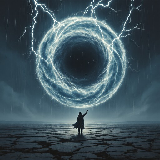 Dusty Storm Color A dramatic anime illustration depicts a lone figure standing on a ...