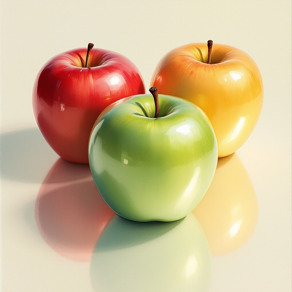 Free Colorful Apple Trio Image - Apples, Watercolor, Illustration ...
