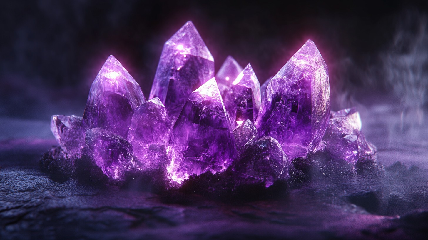 Free Glowing Purple Crystals Image - Crystals, Purple, Glowing ...