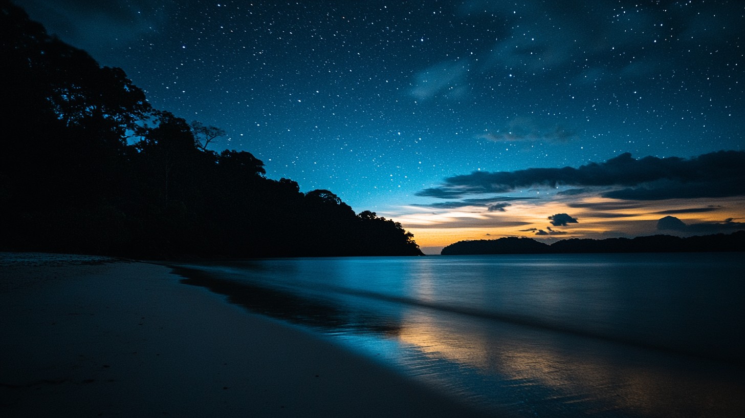 Free Starry Night Beach Image - Night, Beach, Stars | Download at StockCake