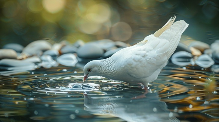 Free Dove Drinking Water Image - Dove, Water, Pebbles | Download at ...