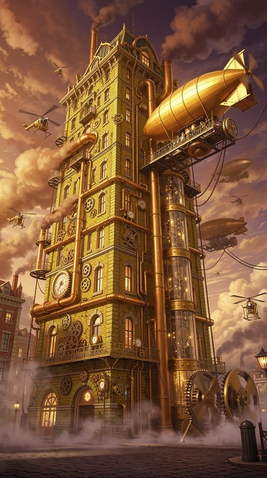 Free Steampunk Tower Glory Image - Steampunk, Airship, Tower | Download ...