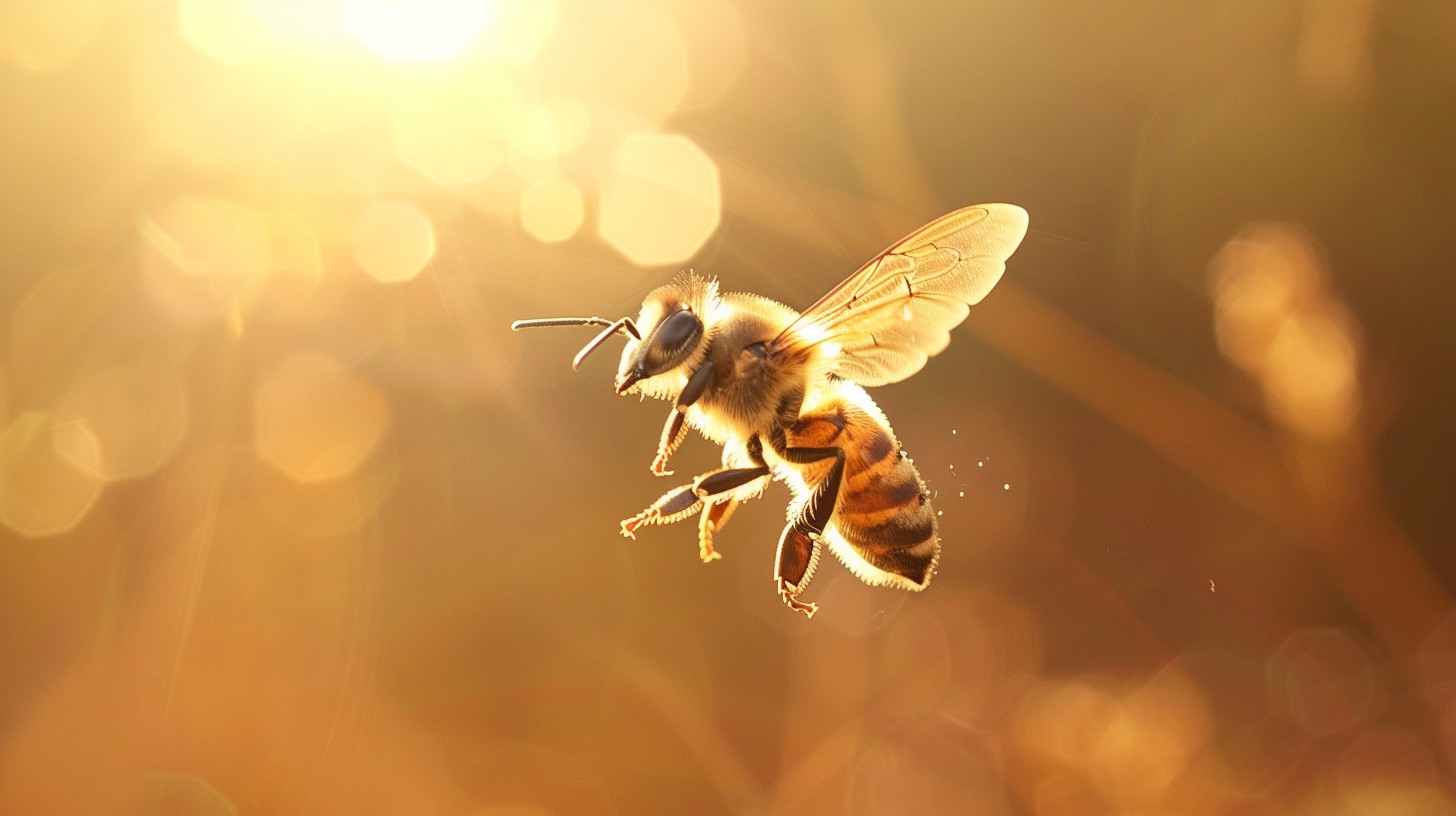 Free Bee in Flight Image - Bee, Flight, Nature | Download at StockCake