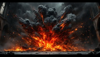 Free Cathedral Fire Erupts Image - Gothic, Cathedral, Explosion ...