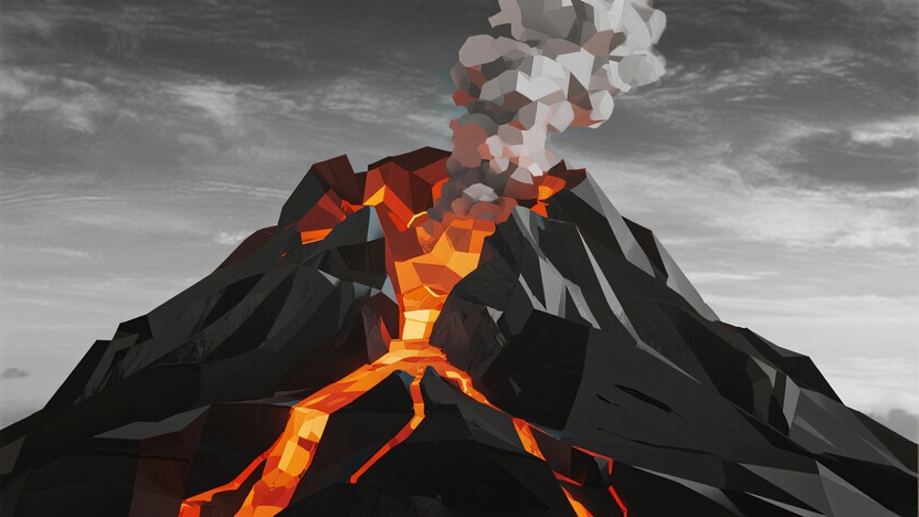 Volcano Geometric Free Erupting Geometric Volcano Image | Download at StockCake