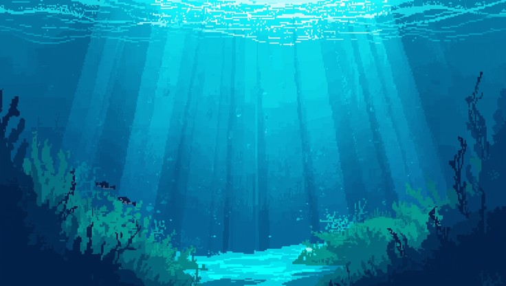 Free Underwater Pixel Paradise Photo - Underwater, Ocean, Pixel ...