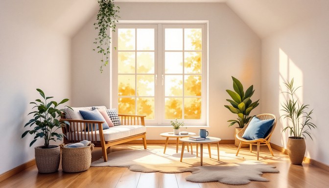 Free Sunlit Reading Corner Image - Minimalist, Sunlit, Cozy | Download ...