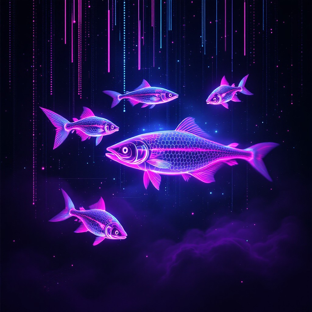 Neons The Fish Free Neon Fish Swimming Image - Cyberpunk, Neon, Fish | Download at ...