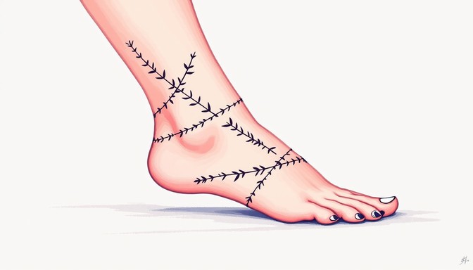Free Delicate Ankle Art Image - Tattoo, Botanical, Minimal | Download ...