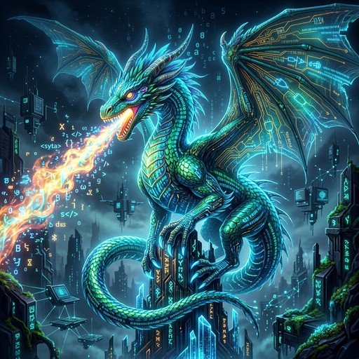 Free Digital Dragon Guardian Image - Dragon, Digital, Cyber | Download ...