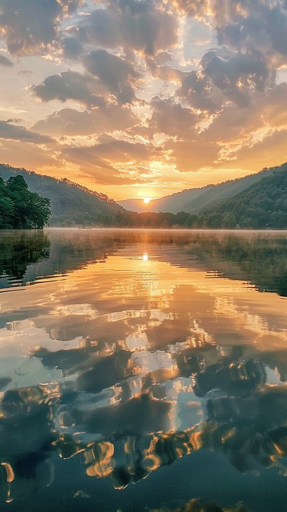 Free Sunset over lake Image | Download at StockCake