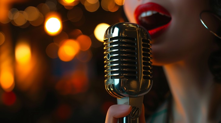 Free Sultry Singer's Microphone Image - Singer, Microphone, Red Lips ...