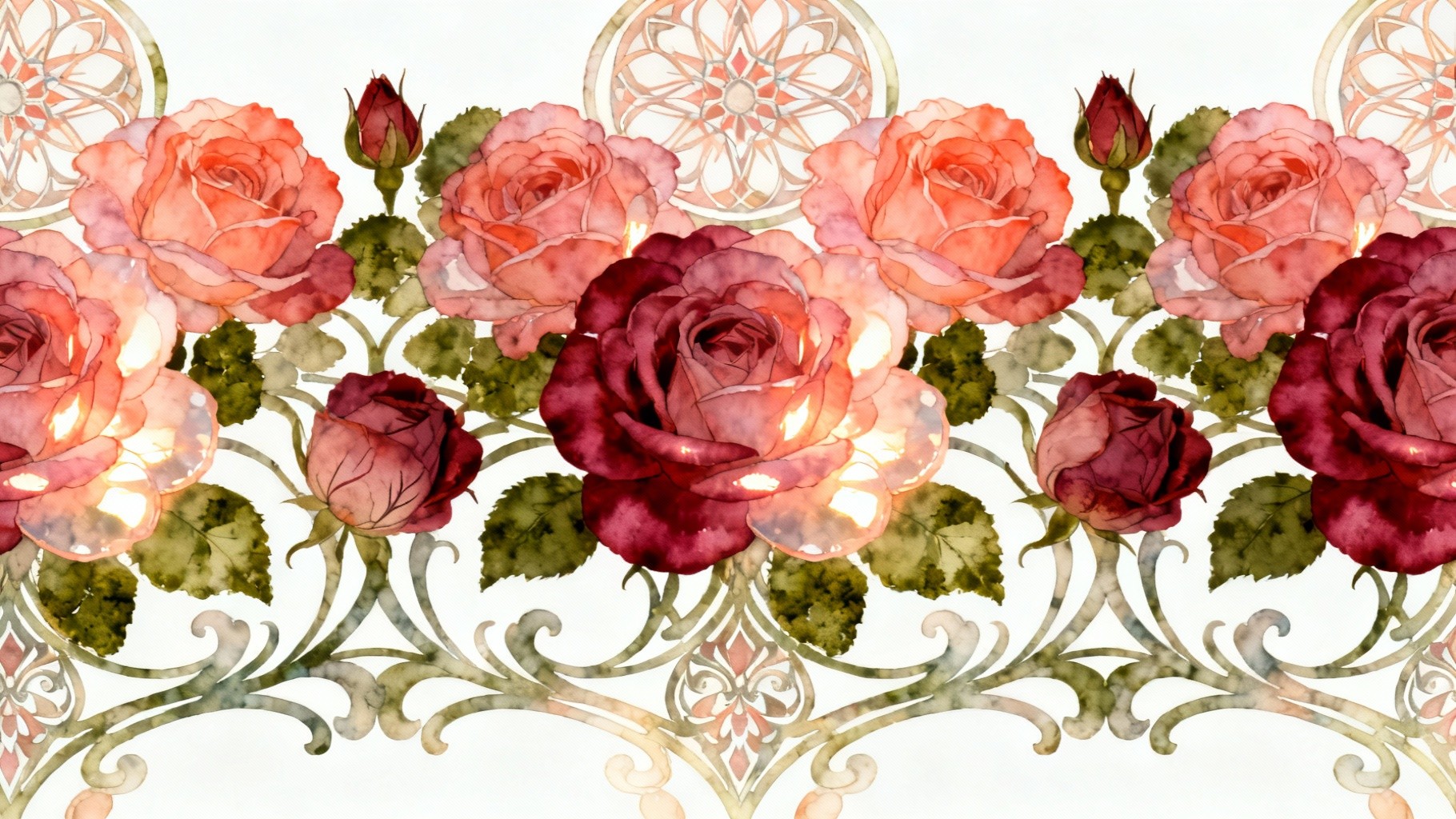 Free Elegant Rose Pattern Image - Roses, Floral, Pattern | Download at ...