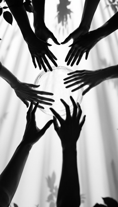 Team Rise Hand Shadow Free Together We Rise Image - Hands, Silhouettes, Unity | Download at ...