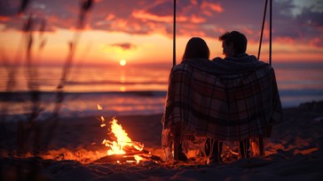 Free Sunset Beach Romance Image - Sunset, Beach, Couple | Download at ...