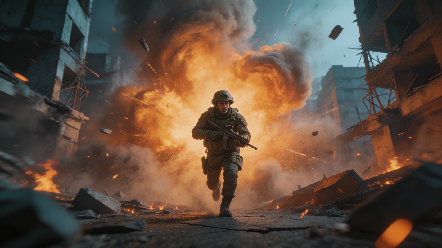 Free Soldier Escapes Explosion Image - Soldier, Explosion, Battlefield ...