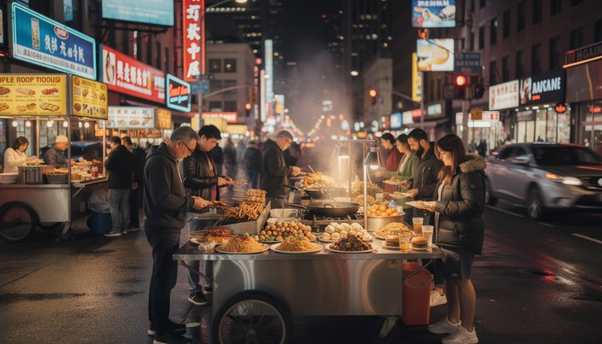 Free Night Street Food Image - Night, Street, Food | Download at StockCake