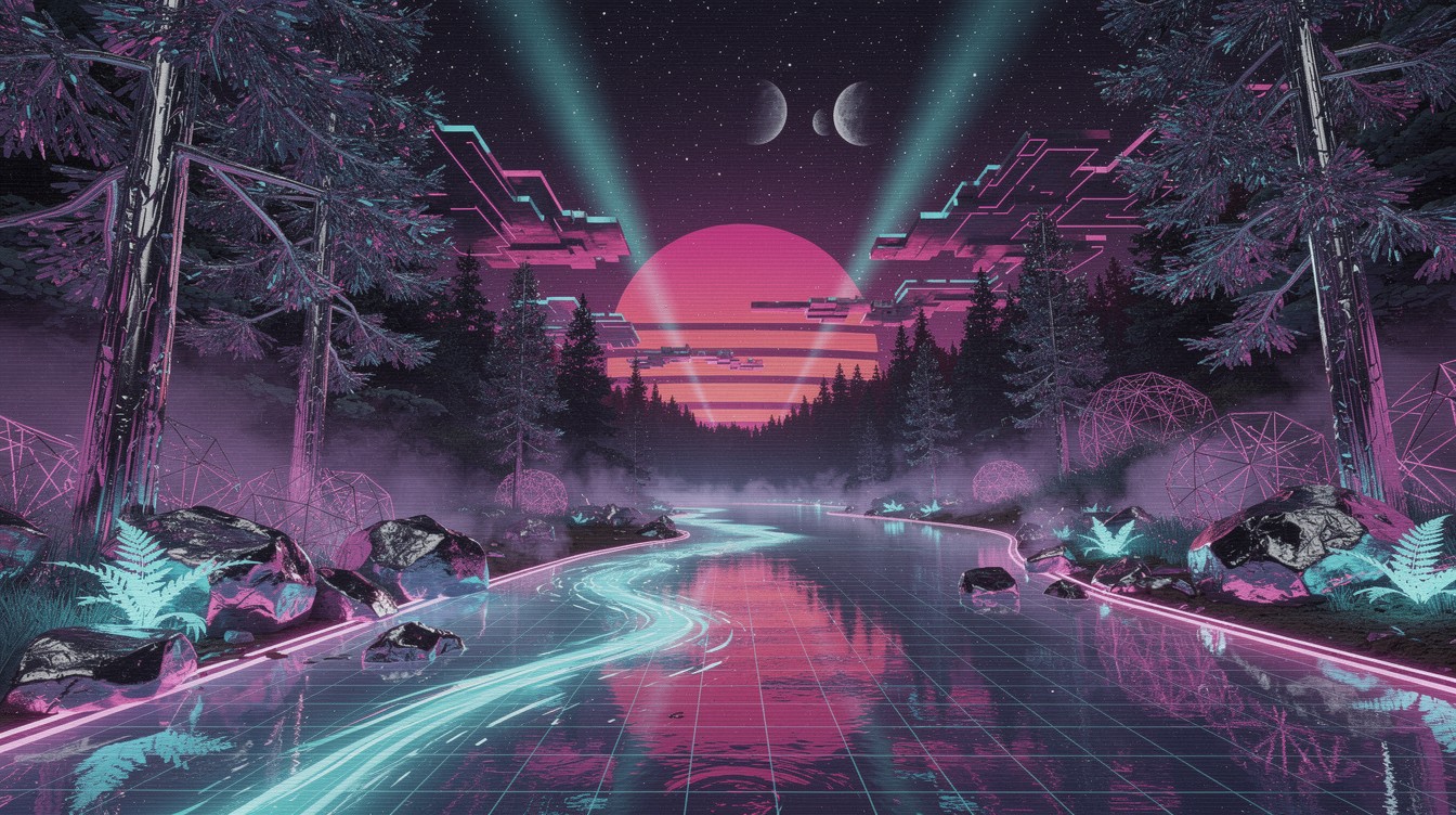 Free Neon River Dreams Image - Synthwave, Neon, River | Download at ...