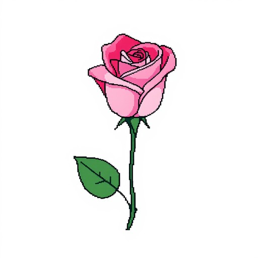 Free Pixelated Rose Beauty Image - Pixel, Rose, Minimalist | Download ...