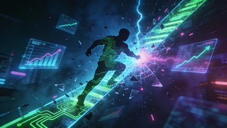 Free Breaking Digital Barriers Image - Cyberpunk, Neon, Breakthrough ...