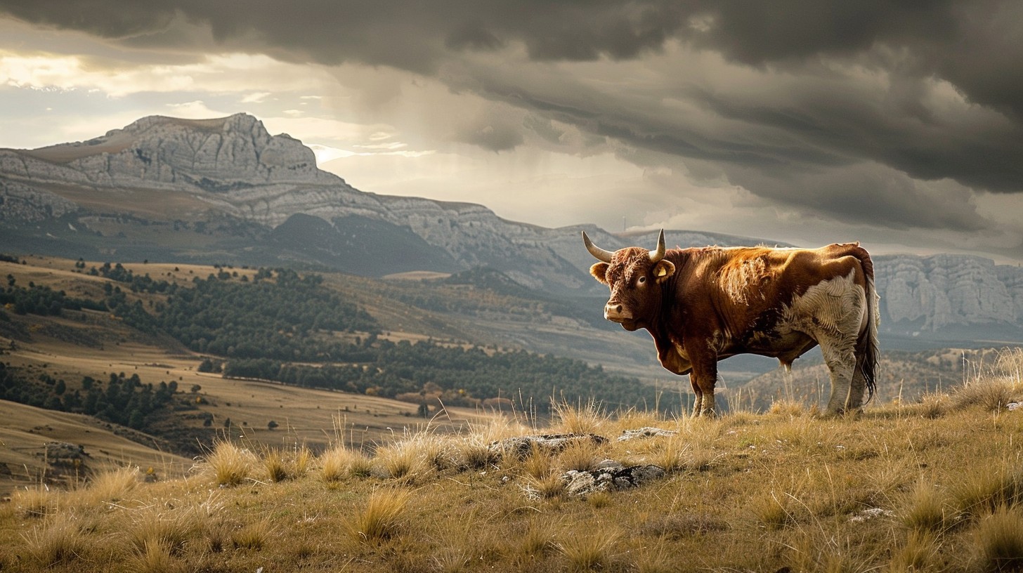 Free Lonely Highland Cow Image - Highland Cow, Landscape, Overcast ...