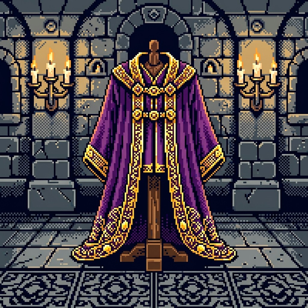 Free Royal Pixel Robe Image - Pixel, Retro, 8-bit | Download at StockCake