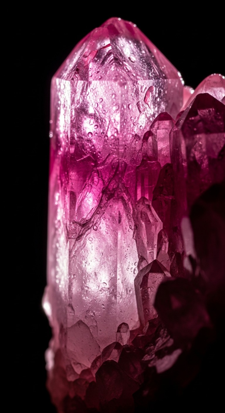 Translucent Pink Crystal Free Pink Crystal Luminescence Image - Pink, Magenta, Crystal ...